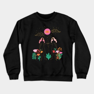 pink moon Crewneck Sweatshirt